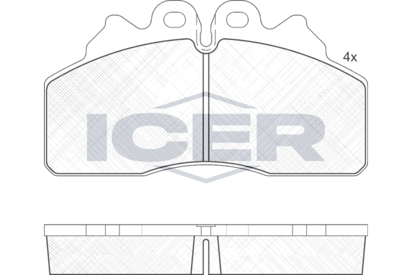 Handler.Part Brake pad set, disc brake ICER 151958 1