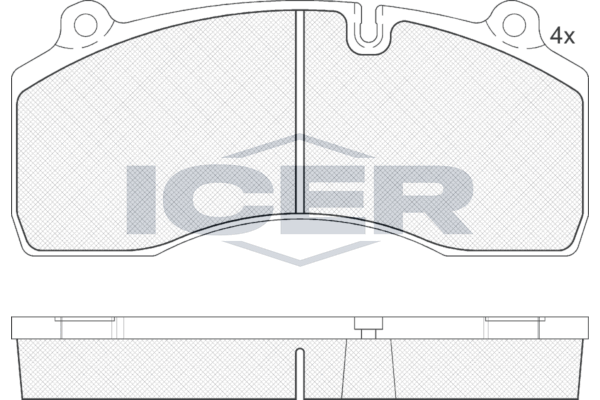 Handler.Part Brake pad set, disc brake ICER 151977 1