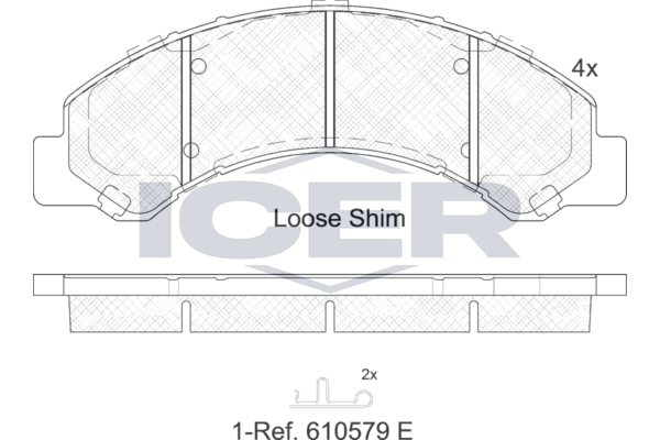 Handler.Part Brake pad set, disc brake ICER 152146 1