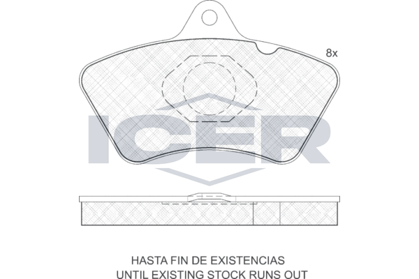 Handler.Part Brake pad set, disc brake ICER 160433 1