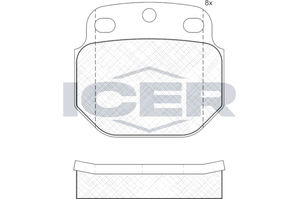 Handler.Part Brake pad set, disc brake ICER 160440 1