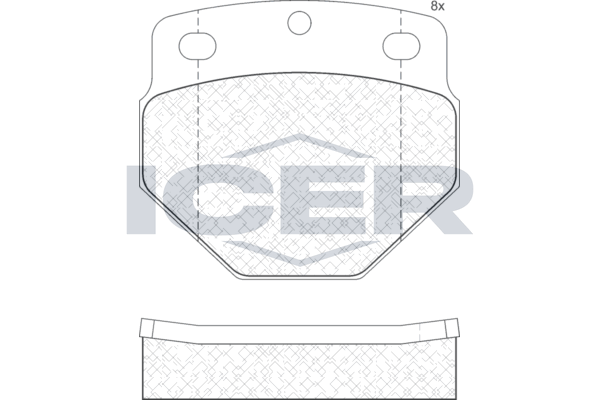 Handler.Part Brake pad set, disc brake ICER 160689 1