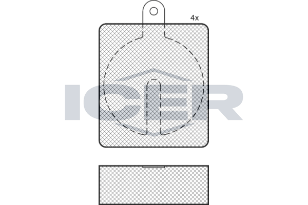 Handler.Part Brake pad set, disc parking brake ICER 180015 1