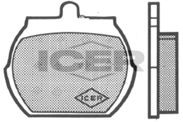 Handler.Part Brake pad set, disc brake ICER 180025 1