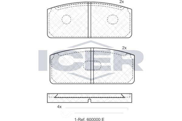 Handler.Part Brake pad set, disc brake ICER 180029 1