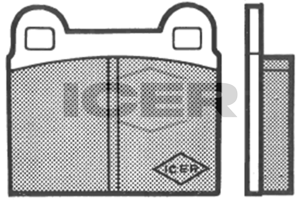 Handler.Part Brake pad set, disc brake ICER 180032 1