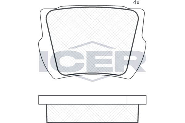 Handler.Part Brake pad set, disc brake ICER 180040 1