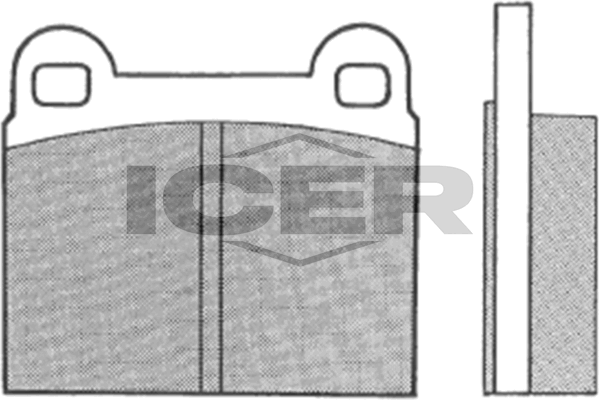 Handler.Part Brake pad set, disc brake ICER 180078 1