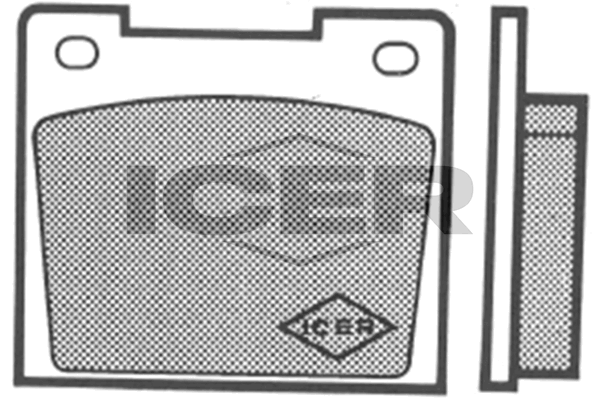 Handler.Part Brake pad set, disc brake ICER 180084 1