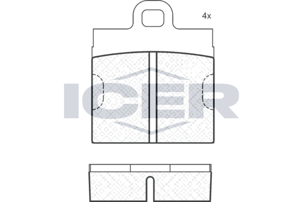 Handler.Part Brake pad set, disc brake ICER 180085 1