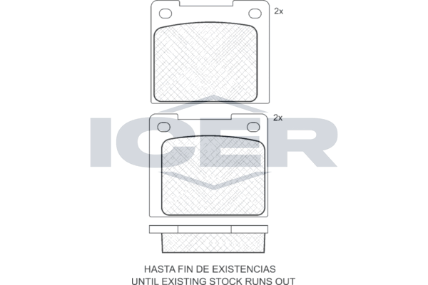 Handler.Part Brake pad set, disc brake ICER 180087 1