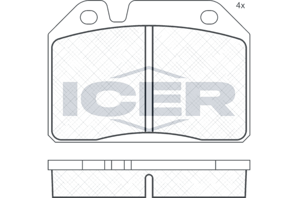 Handler.Part Brake pad set, disc brake ICER 180091 1