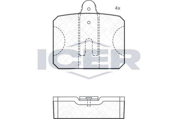 Handler.Part Brake pad set, disc brake ICER 180114 1