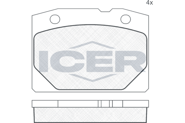 Handler.Part Brake pad set, disc brake ICER 180155 1