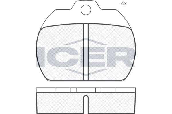 Handler.Part Brake pad set, disc brake ICER 180161 1