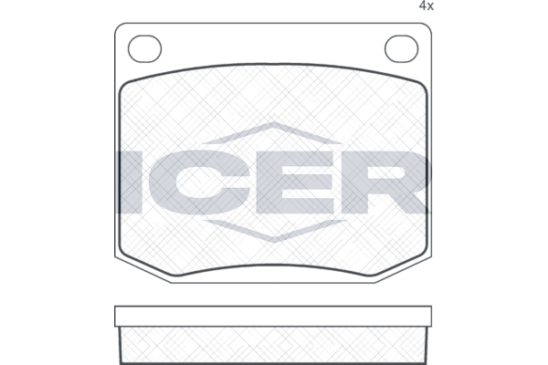 Handler.Part Brake pad set, disc brake ICER 180176 1