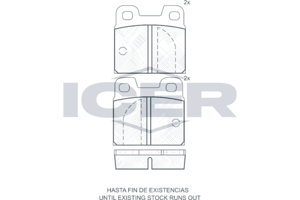 Handler.Part Brake pad set, disc brake ICER 180199 1