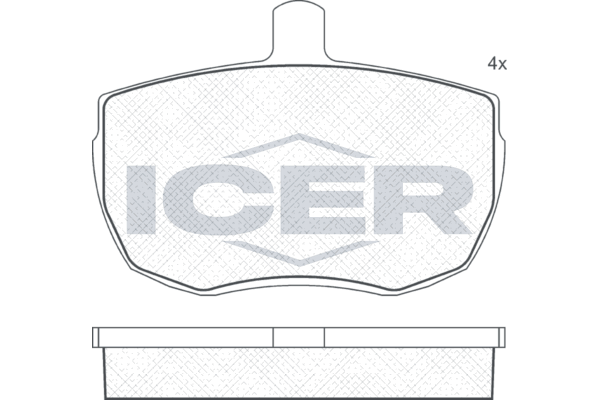 Handler.Part Brake pad set, disc brake ICER 180230 1