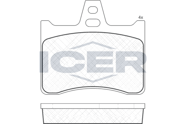 Handler.Part Brake pad set, disc brake ICER 180256 1