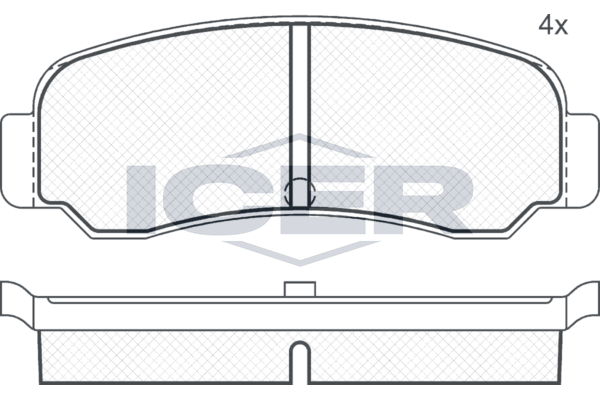 Handler.Part Brake pad set, disc brake ICER 180274 1