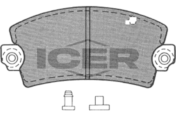 Handler.Part Brake pad set, disc brake ICER 180282 1