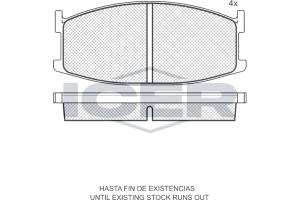 Handler.Part Brake pad set, disc brake ICER 180296 1