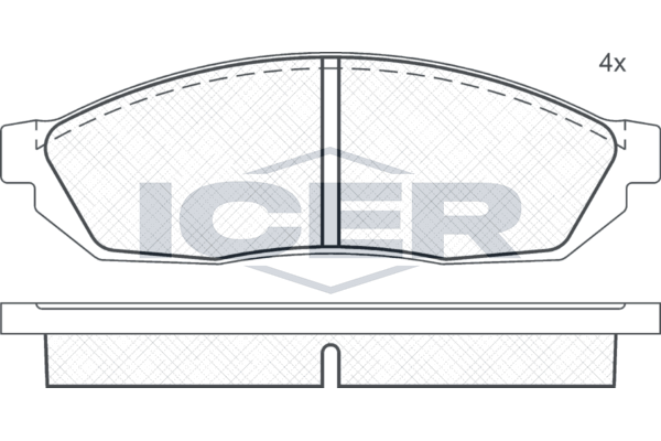 Handler.Part Brake pad set, disc brake ICER 180311 1