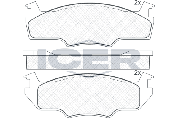 Handler.Part Brake pad set, disc brake ICER 180334 1