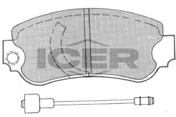 Handler.Part Brake pad set, disc brake ICER 180344 1