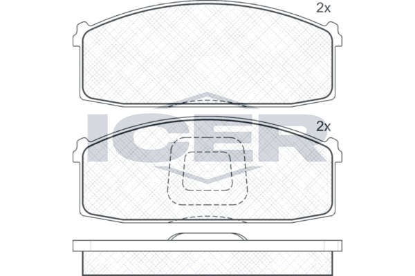 Handler.Part Brake pad set, disc brake ICER 180396 1