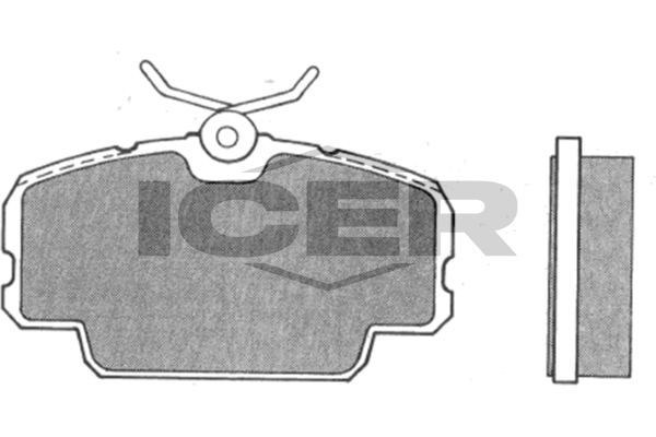 Handler.Part Brake pad set, disc brake ICER 180421 1