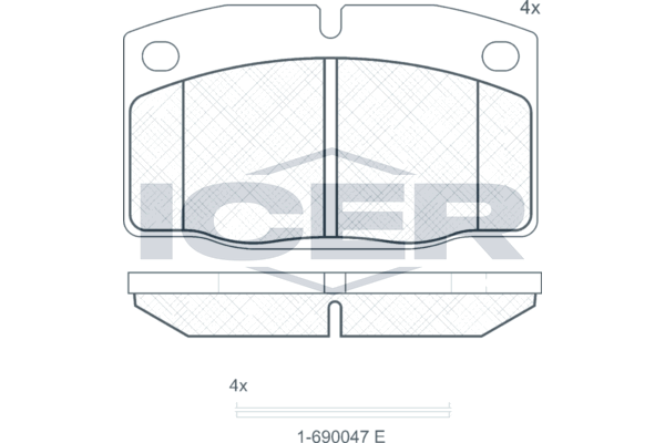 Handler.Part Brake pad set, disc brake ICER 180454066 1