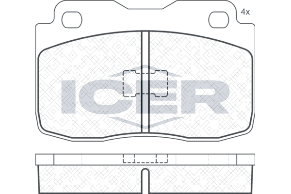 Handler.Part Brake pad set, disc brake ICER 180473 1