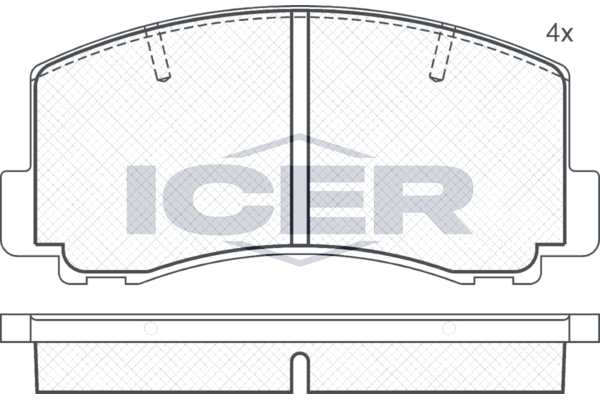 Handler.Part Brake pad set, disc brake ICER 180502 1