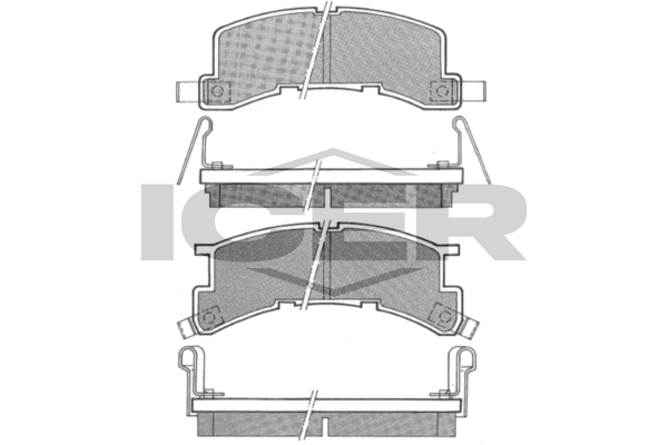 Handler.Part Brake pad set, disc brake ICER 180599 1