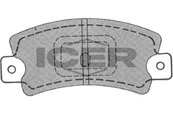 Handler.Part Brake pad set, disc brake ICER 180654 1