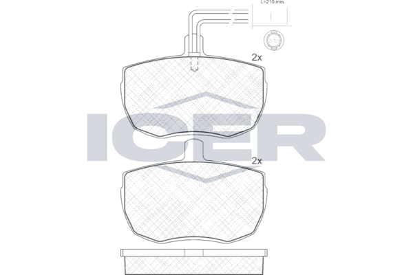 Handler.Part Brake pad set, disc brake ICER 180671 1