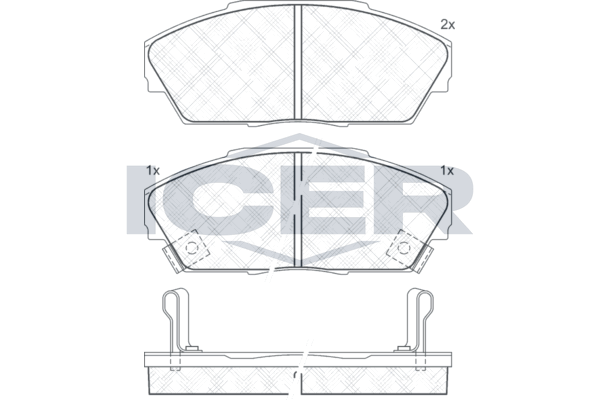 Handler.Part Brake pad set, disc brake ICER 180704 1