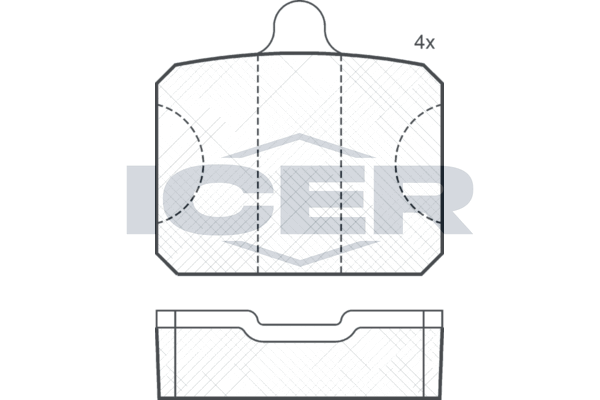 Handler.Part Brake pad set, disc brake ICER 180737 1