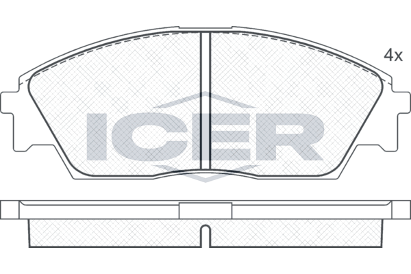 Handler.Part Brake pad set, disc brake ICER 180754 1