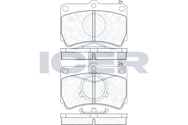 Handler.Part Brake pad set, disc brake ICER 180756 1