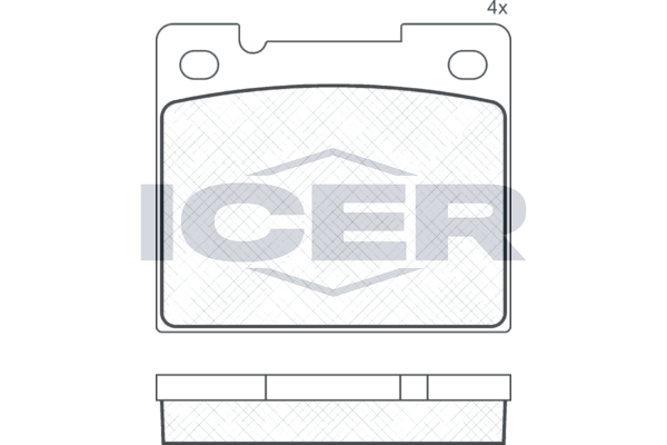 Handler.Part Brake pad set, disc brake ICER 180770 1