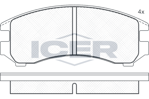 Handler.Part Brake pad set, disc brake ICER 180810204 1