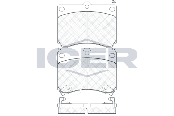 Handler.Part Brake pad set, disc brake ICER 180879 1