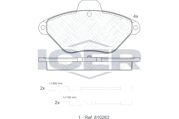 Handler.Part Brake pad set, disc brake ICER 180921 1