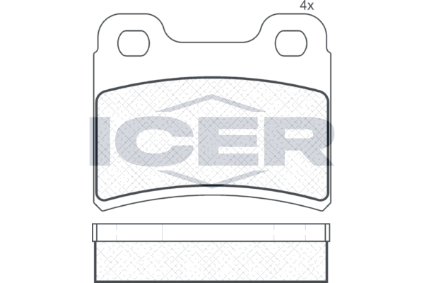 Handler.Part Brake pad set, disc brake ICER 180938 1