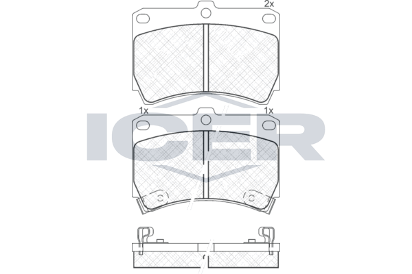 Handler.Part Brake pad set, disc brake ICER 180970 1