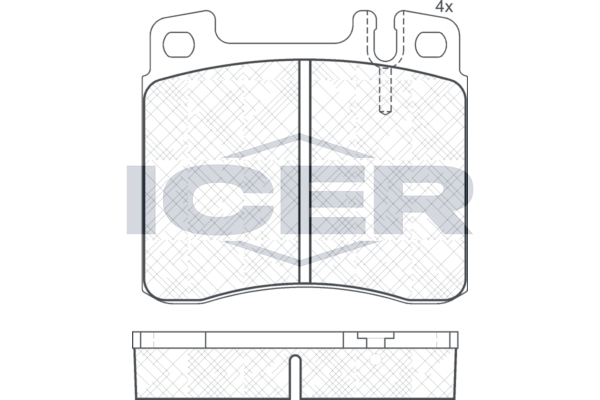 Handler.Part Brake pad set, disc brake ICER 180975 1