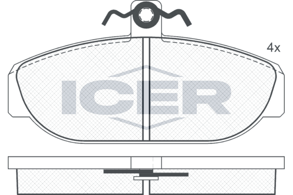 Handler.Part Brake pad set, disc brake ICER 181014 1