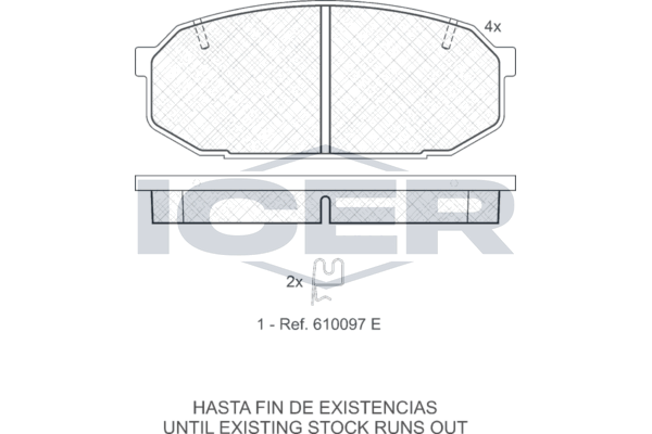 Handler.Part Brake pad set, disc brake ICER 181112 1